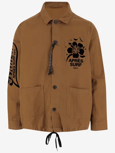 APRÈS SURF COTTON JACKET WITH LOGO PRINT
