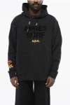 Après Surf Fleeced Cotton Duffy Hoodie With Checkered Insert And Fringe
