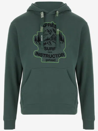 APRÈS SURF MEN GREEN LOGO PRINT HOODIE, M LUXURY SWEATSHIRTS & HOODIES FOR MEN DARVEYS