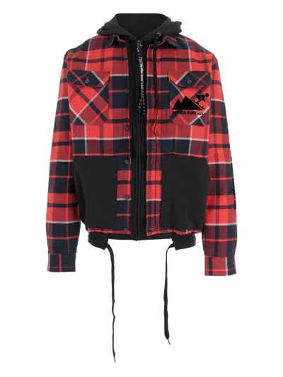 APRÈS SURF HOODED CHECK-PATTERN JACKET
