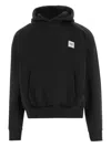 Après Surf Hooded Black Sweatshirt With Contrasting Logo And Kangaroo Pocket In Black