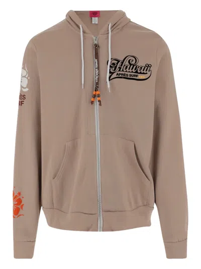 APRÈS SURF LOGO-PRINT COTTON-BLEND HOODIE