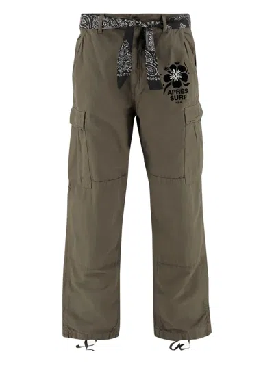 APRÈS SURF LOGO-PRINT COTTON PANTS
