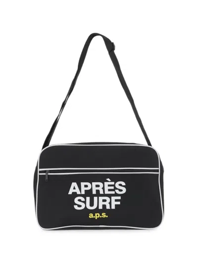 Après Surf Logo-print Contrast-trim Shoulder Bag In Black