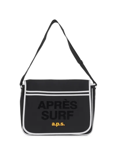 Après Surf Logo-print Contrast-trim Shoulder Bag In Black