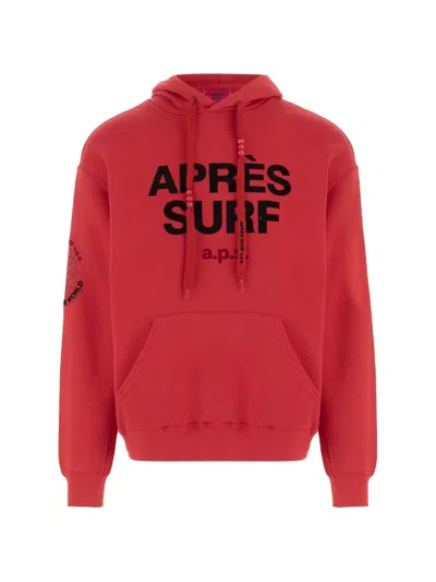 Après Surf Logo-print Floral-patch Hoodie In Red