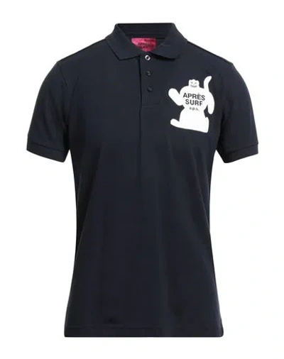 Après Surf Man Polo Shirt Midnight Blue Size S Cotton, Viscose, Elastane