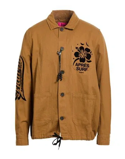 Après Surf Man Shirt Light Brown Size M Cotton