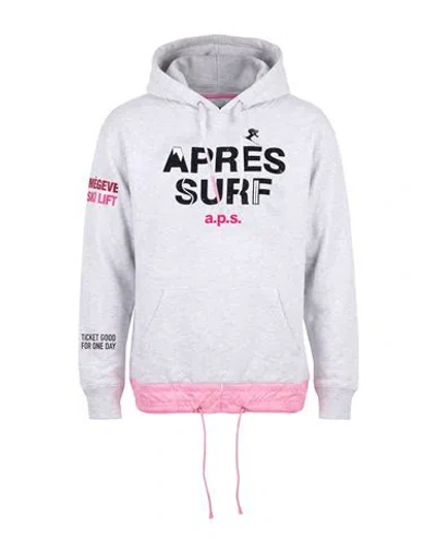 Après Surf Man Sweatshirt Light Grey Size S Cotton, Polyester In White