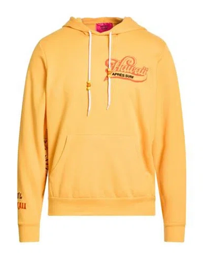 Après Surf Man Sweatshirt Marigold Size L Cotton, Polyester In Yellow