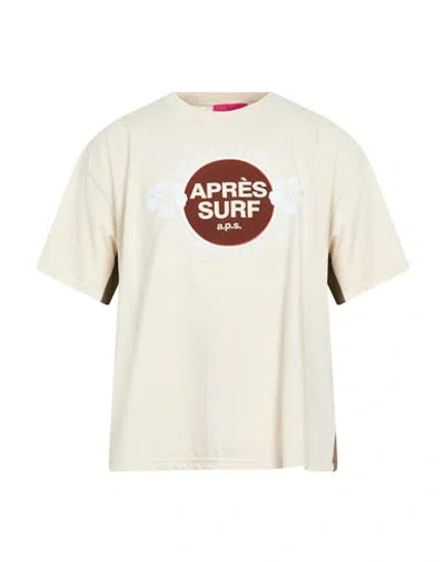 Après Surf Man T-shirt Cream Size L Cotton In Gray