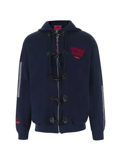 Après Surf Toggle-fastening Logo-print Hoodie In Blue
