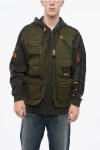 Après Surf Two-tone Aron Utility Sweatshirt With Hood And Zip Closure In Black