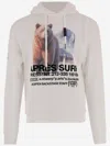 Après Surf White Printed Drawstring Hoodie In White