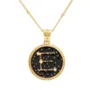 Après Youth Women's Black Sparkler Diamond Initial Necklace E