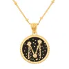 Après Youth Women's Black Sparkler Diamond Initial Necklace M