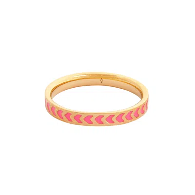Après Youth Women's Gold / Orange Spark Enamel Ring Pink In Multi