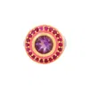 Après Youth Women's Pink Firework Statement Ring Ruby In Pink