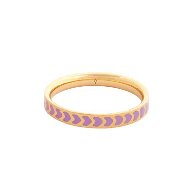 Après Youth Women's Pink / Purple / Gold Spark Enamel Ring Purple