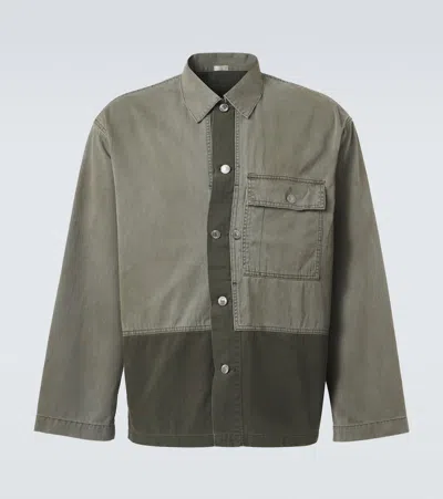 A.presse A. Presse Paneled Cotton Jacket In Green