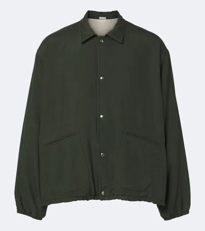 A.presse A. Presse Silk Taffeta Jacket In Green