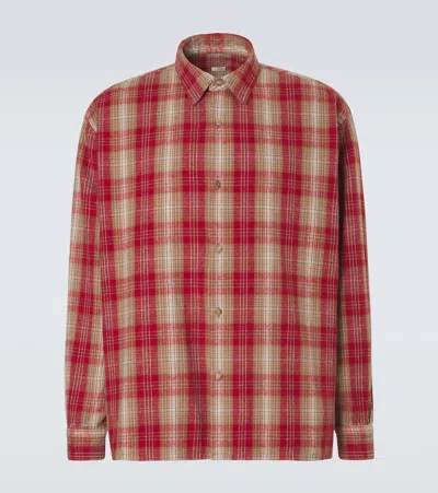 A.presse A. Presse Vintage Cotton And Silk Twill Shirt In Red