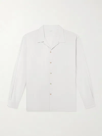 A.presse Camp-collar Silk Shirt In White