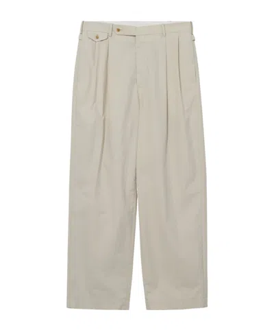 A.presse Casual Pants With Belt Loops In Neutral