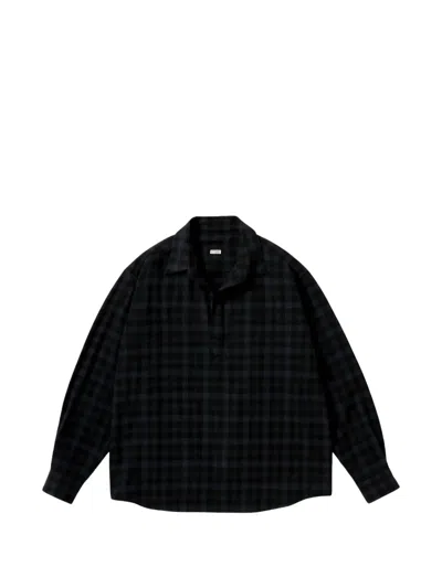 A.presse Checked Long-sleeve Shirt In Black