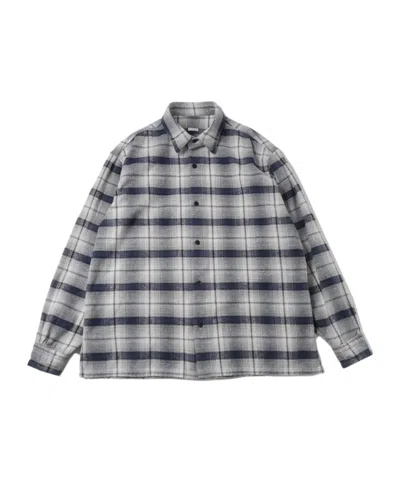 A.presse Checked Long-sleeve Shirt In Gray