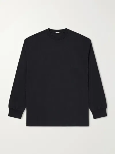 A.presse Cotton And Cashmere-blend T-shirt In Black