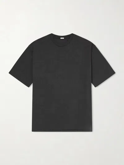 A.presse Cotton And Cashmere-blend T-shirt In Gray