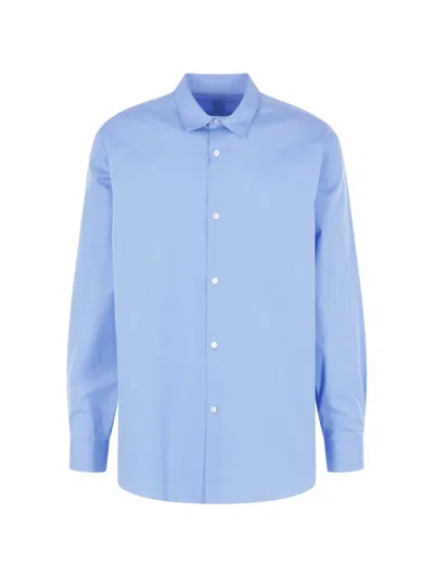 A.presse Cotton Poplin Shirt In Blue