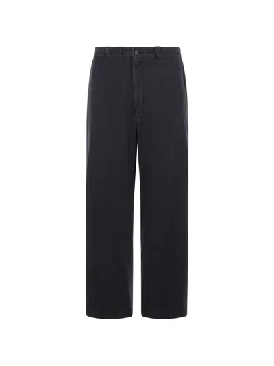 A.presse Cotton-gabardine Chino Trousers In Black