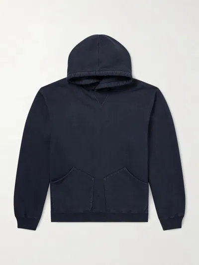 A.presse Cotton-jersey Hoodie In Blue