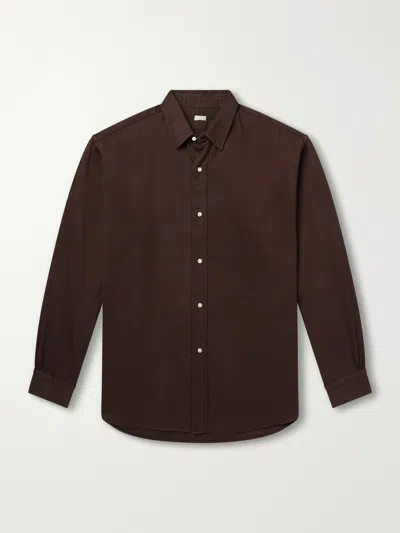 A.presse Cotton-twill Shirt In Brown