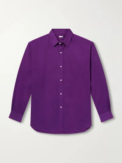 A.presse Cotton-twill Shirt In Purple