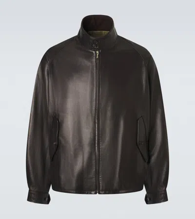 A.presse A. Presse Leather Jacket In Brown
