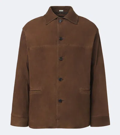 A.presse Leather Jacket In Brown