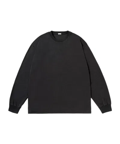 A.presse Long-sleeve Crew Neck Sweatshirt In Charcoal-grey