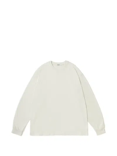 A.presse Long-sleeve Crew-neck Sweater In Neutral