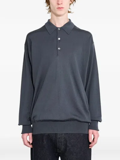 A.presse Long-sleeve Wool Sweater In Blue