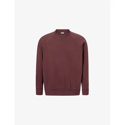 A.presse Mens Burgundy Crew-neck Cotton Sweatshirt In Multi