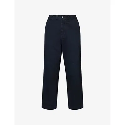 A.presse Mens  Mid-rise Wide-leg Denim Jeans