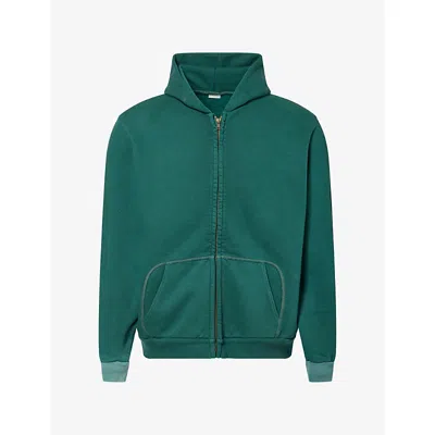 A.presse Mens  Vintage Full-zip Jersey Hoody In Green