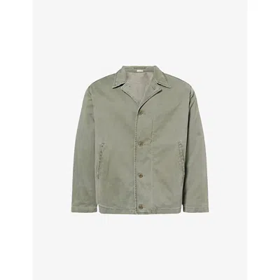 A.presse Mens Sage Us Navy N-4 Deck Cotton Jacket In Green