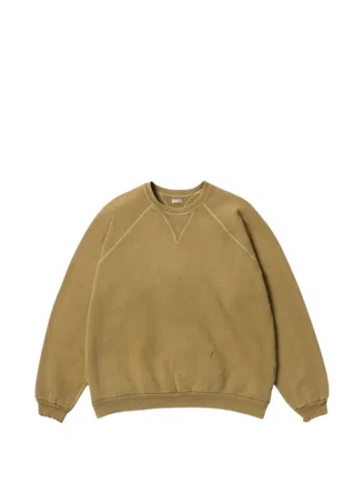 A.presse Raglan-sleeve Crew-neck Sweatshirt In Brown