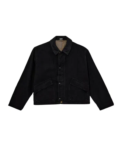 A.presse Retro Collared Jacket In Blue