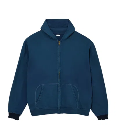 A.presse Retro Lightweight Zip-up Hoodie In Blue