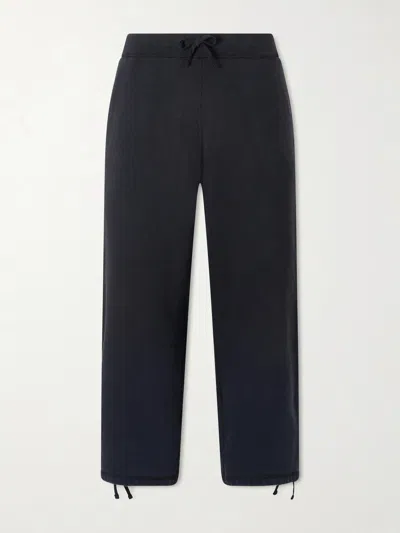 A.presse Vintage Straight-leg Cotton Sweatpants In Black